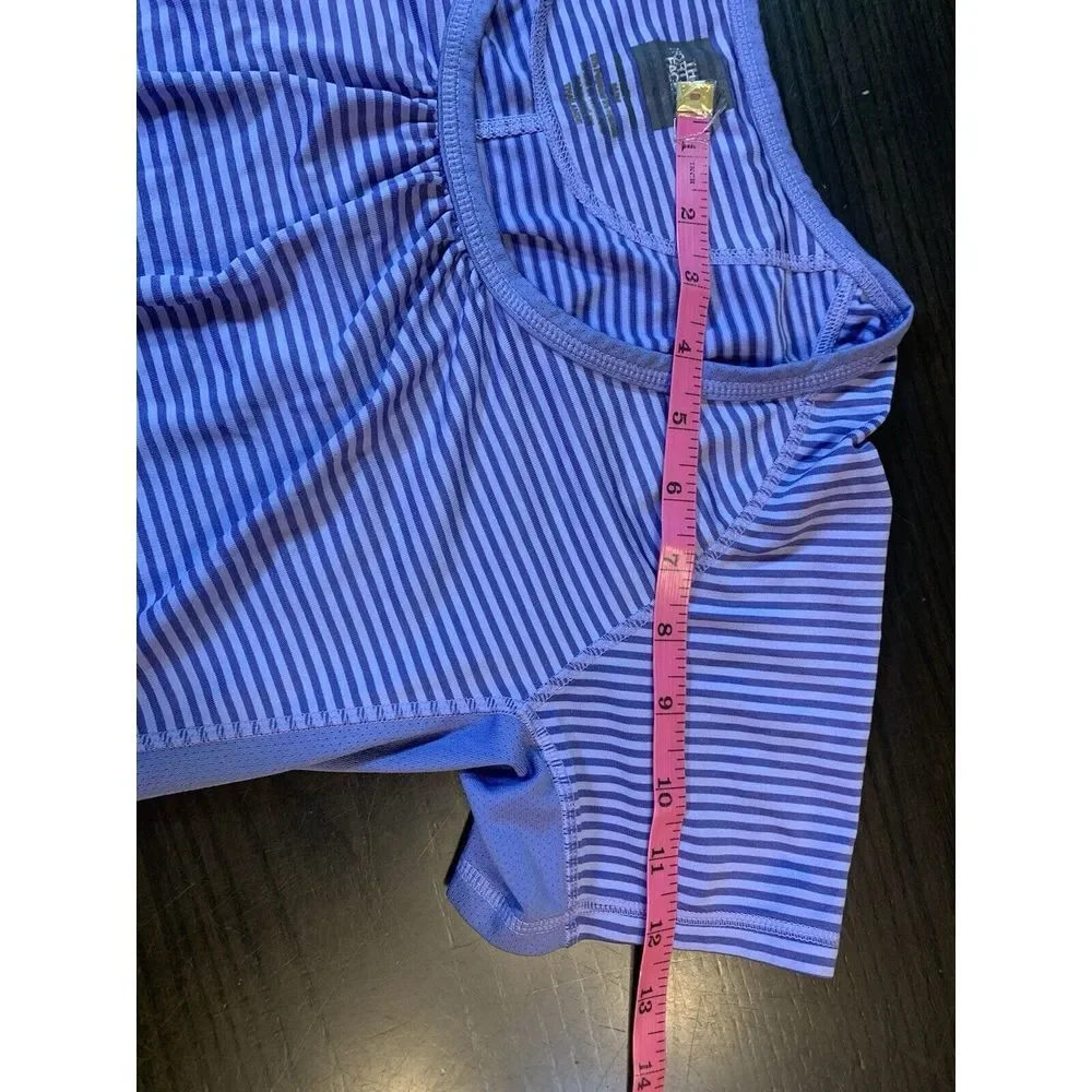 The‎ North Face T Shirt Womens Medium Purple Stripes Outdoorsy Hiking READ - Picture 14 of 14